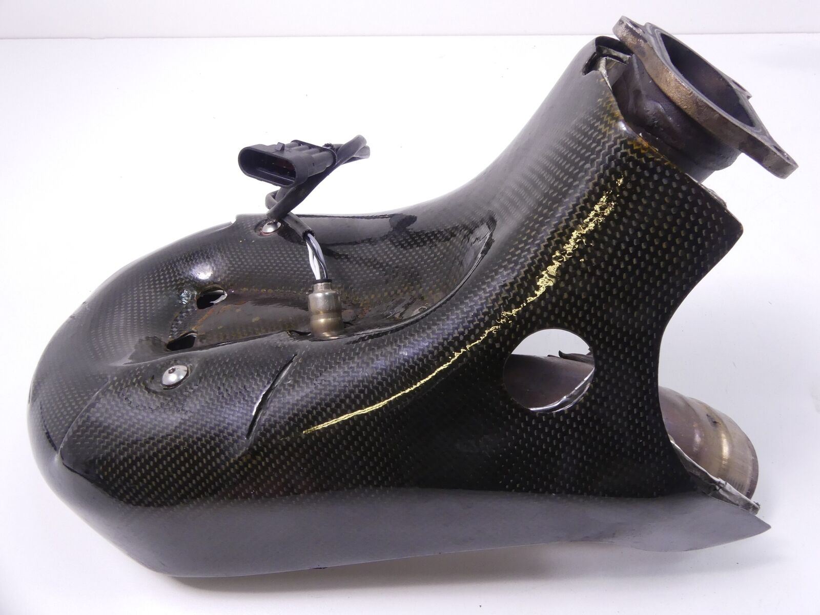 2014 Ducati 899 Panigale Carbon Fiber Exhaust Heat Shield Covers / Stock Header {{ shop.shopifyCountryName }} - Mototech271