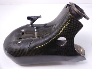 2014 Ducati 899 Panigale Carbon Fiber Exhaust Heat Shield Covers / Stock Header