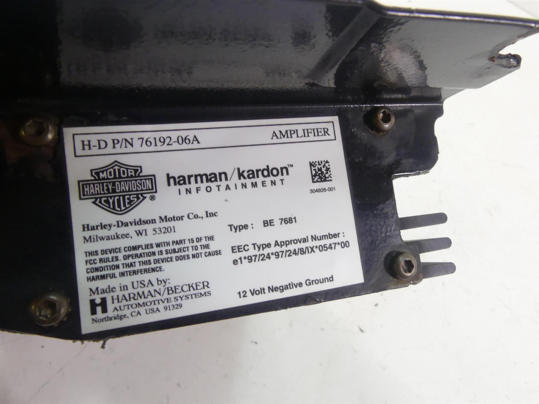 2007 Harley FLHTCU SE2 CVO Electra Glide Harman Kardon Amp Amplifier 76192-06A {{ shop.shopifyCountryName }} - Mototech271