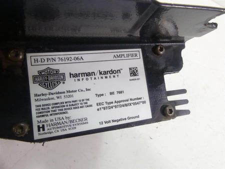 2007 Harley FLHTCU SE2 CVO Electra Glide Harman Kardon Amp Amplifier 76192-06A {{ shop.shopifyCountryName }} - Mototech271