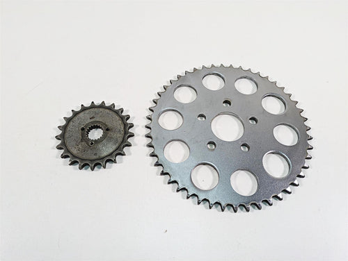 1986 Harley Sportster XLH 883 Front & Rear Drive Sprocket Set 35208-84 41470-86 | Mototech271