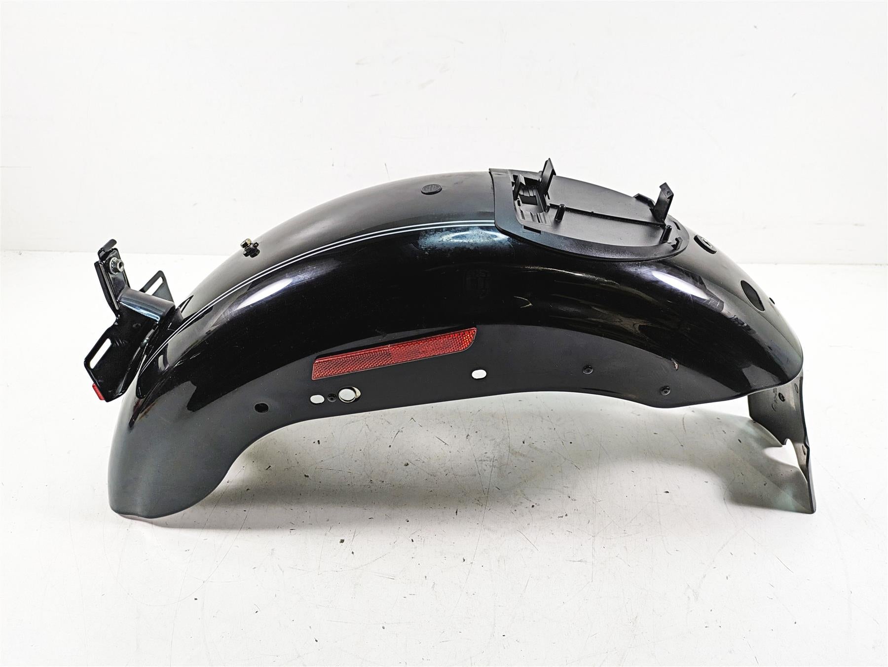 2007 Harley Sportster XL1200 C Rear Fender Vivid Black Silver Stripe 59847-10 | Mototech271