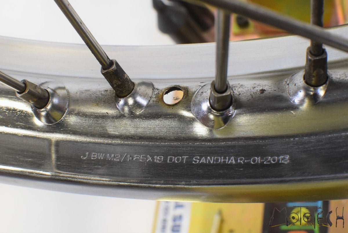 2012 Royal Enfield Bullet Classic C5 STRAIGHT Rear Wheel Rim 1.85x19 170547 {{ shop.shopifyCountryName }} - Mototech271