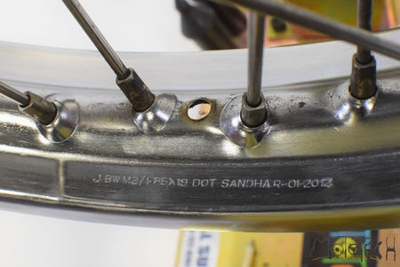 2012 Royal Enfield Bullet Classic C5 STRAIGHT Rear Wheel Rim 1.85x19 170547 {{ shop.shopifyCountryName }} - Mototech271