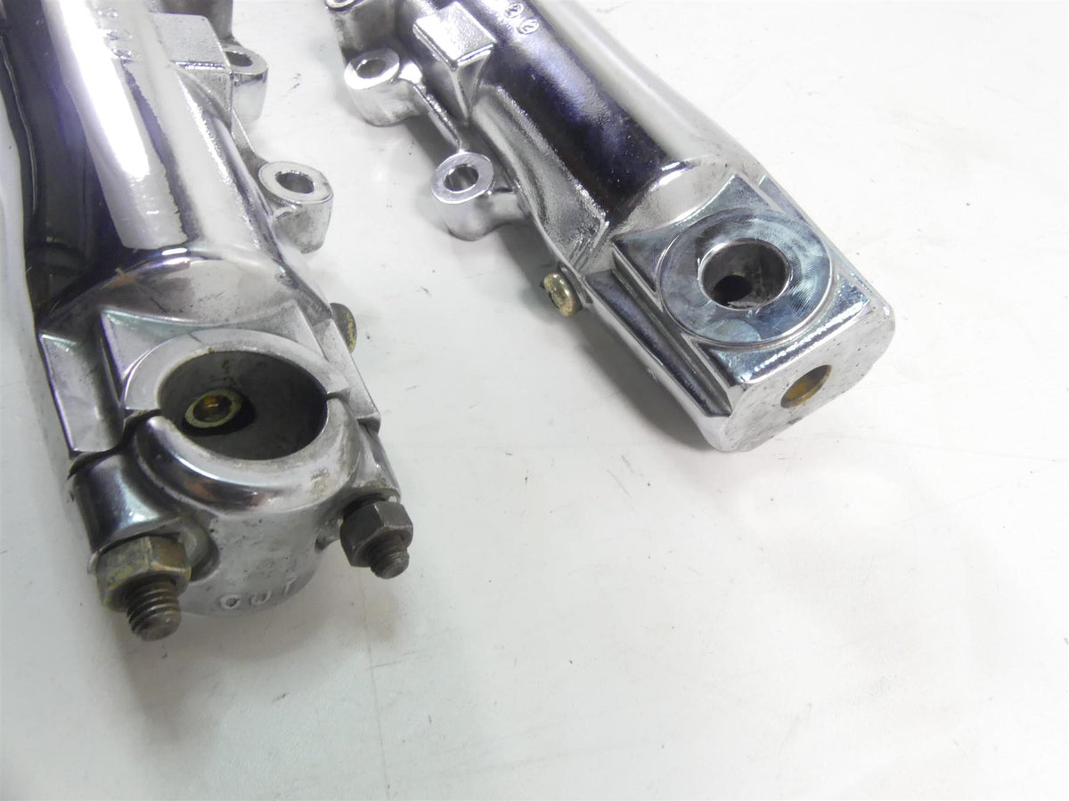 2005 Harley Touring CVO FLHTCSE Electra Glide 41mm Chrome Dual Brake Fork Legs {{ shop.shopifyCountryName }} - Mototech271