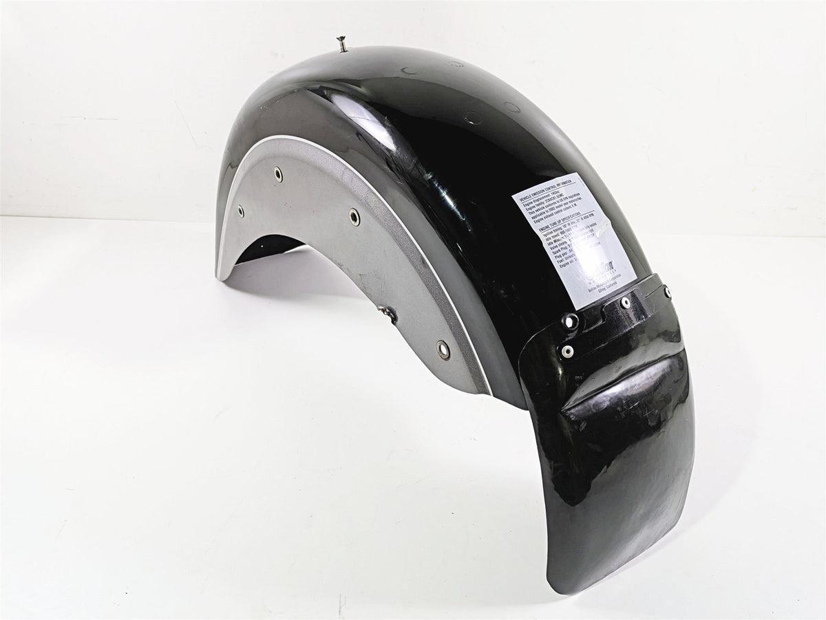 2002 Indian Spirit Deluxe Rear Fender Black Silver - Bent 89-301 {{ shop.shopifyCountryName }} - Mototech271