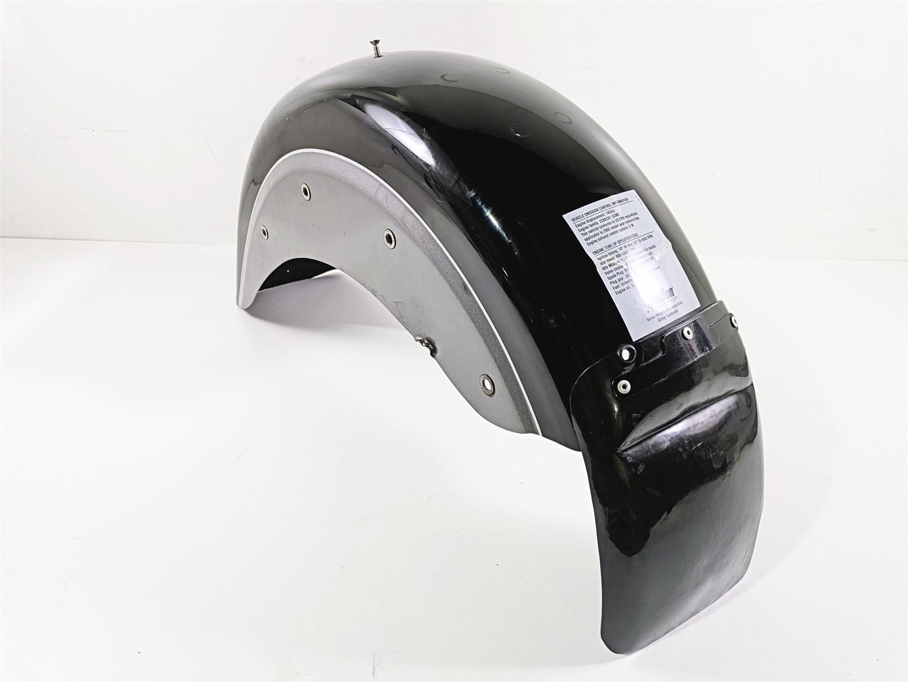 2002 Indian Spirit Deluxe Rear Fender Black Silver - Bent 89-301 {{ shop.shopifyCountryName }} - Mototech271