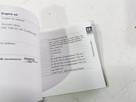 2017 BMW F800GS Adv K75 Owners Manual Book 01408354737 {{ shop.shopifyCountryName }} - Mototech271