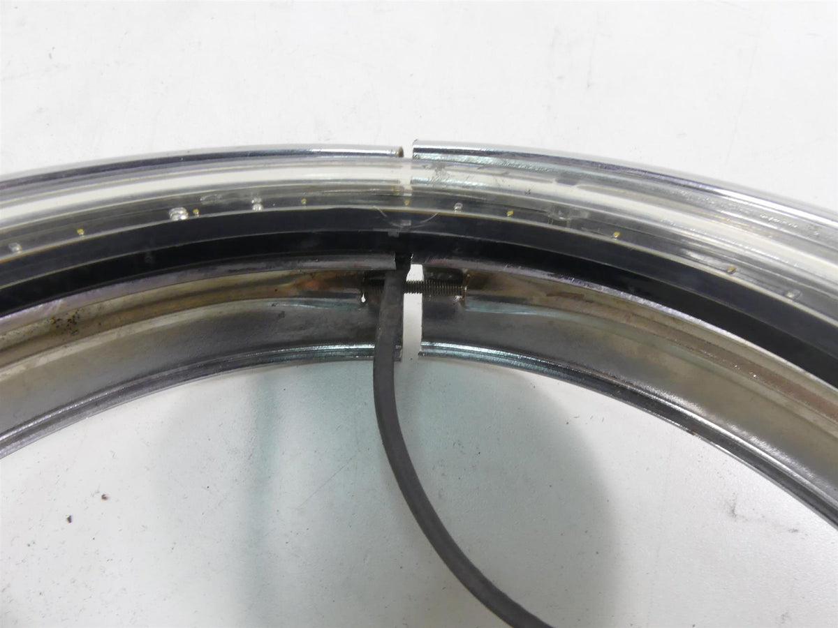 2004 Harley FLHTC SE CVO Electra Glide Chrome Led Headlight Halo Ring {{ shop.shopifyCountryName }} - Mototech271