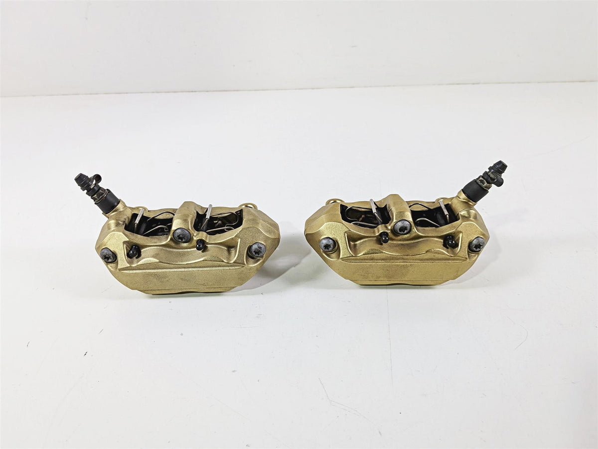 2007 Mv Agusta F4 1000R 312 Brembo 100mm Gold Front Brake Caliper Set 8000A6415-Mototech271