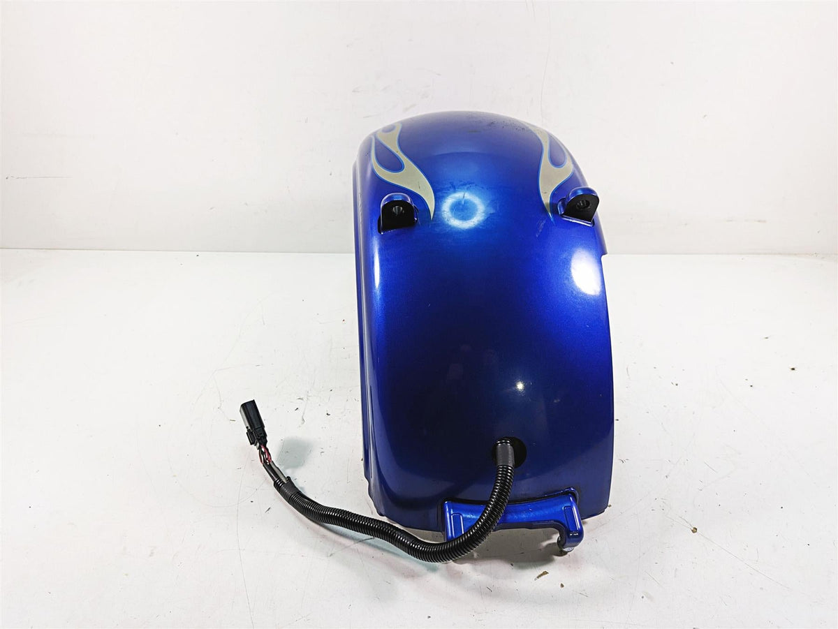 2009 Harley FXCWC Softail Rocker C Rear Fender Flame Blue Pearl Deluxe 60132-08A {{ shop.shopifyCountryName }} - Mototech271