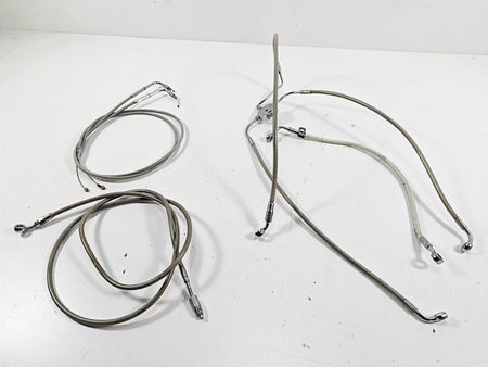 2009 Harley Dyna FXDFSE CVO Fat Bob 10" Handlebars Brake Throttle Clutch Cables {{ shop.shopifyCountryName }} - Mototech271