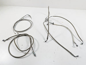 2009 Harley Dyna FXDFSE CVO Fat Bob 10" Handlebars Brake Throttle Clutch Cables