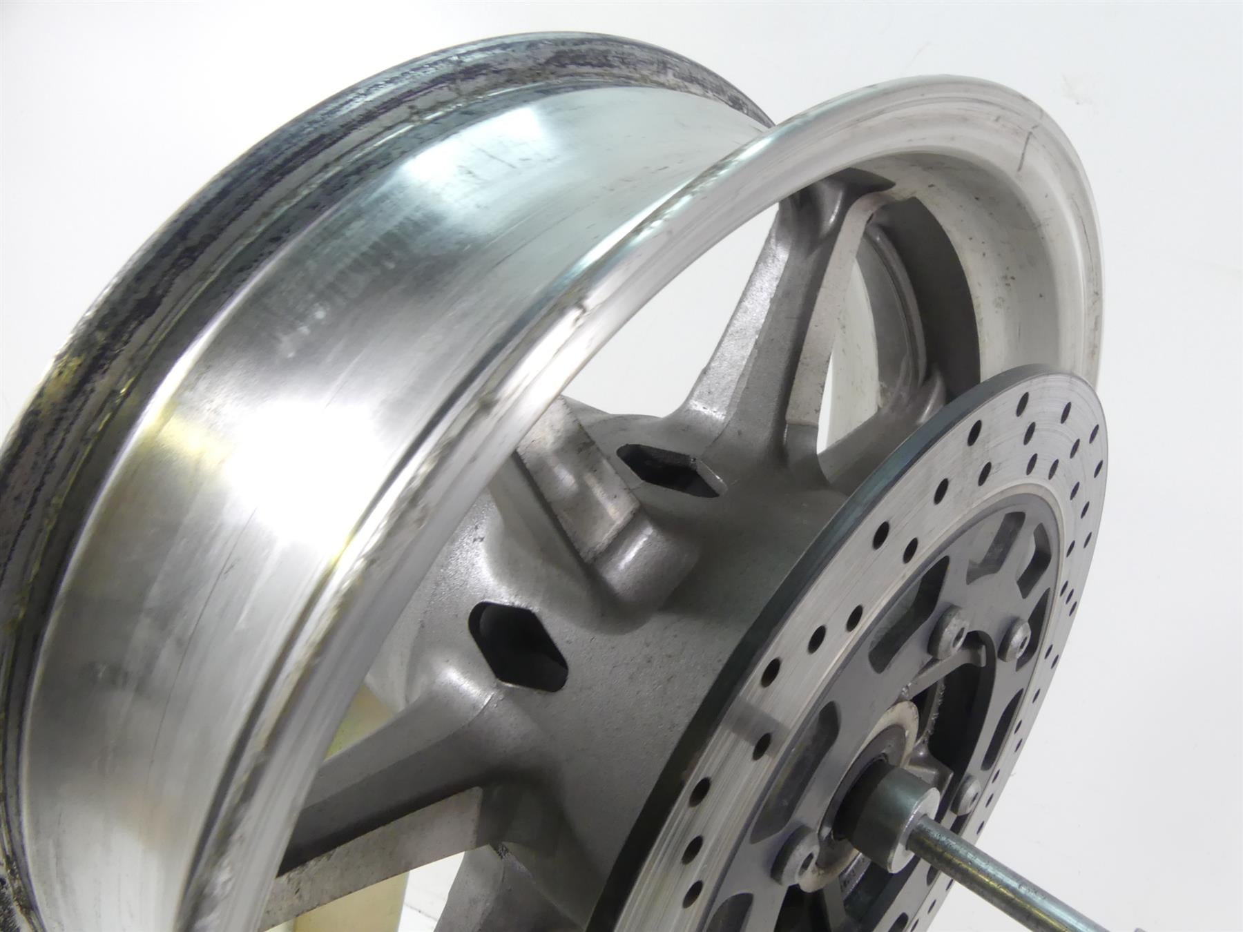 2007 Yamaha XVS1300 V-Star Straight Rear Wheel Rim 16x4.5 3D8-25338-00-MA {{ shop.shopifyCountryName }} - Mototech271