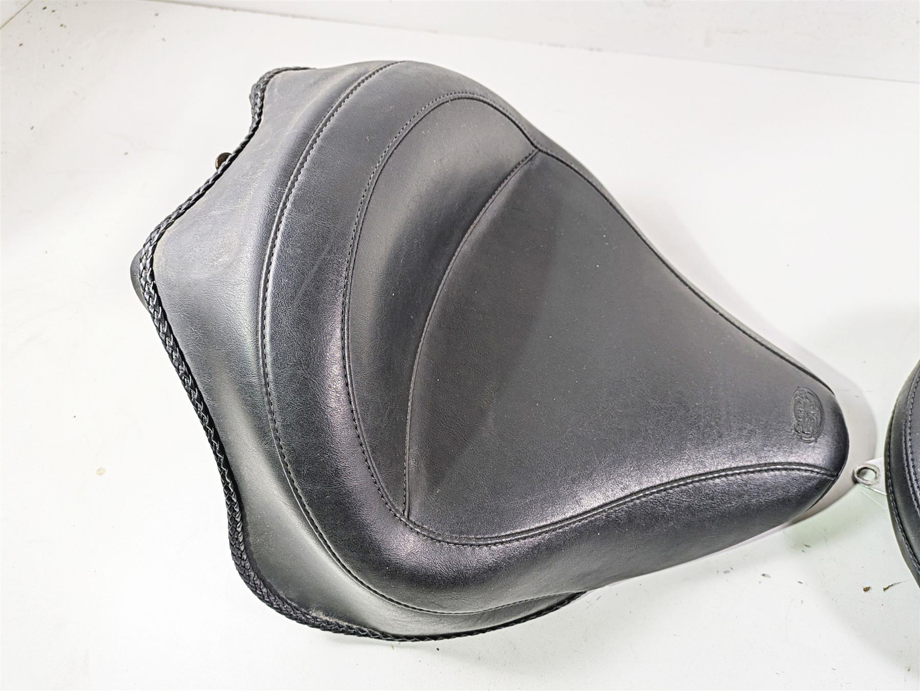 2014 Harley FLS Softail Slim Mustang Front Rear Wide Touring Seat Set 76752 {{ shop.shopifyCountryName }} - Mototech271