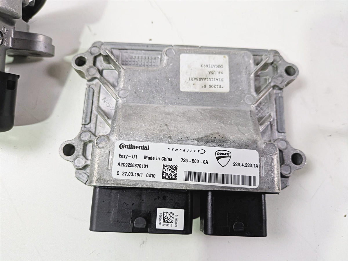 2016 Ducati Monster 1200 S Cdi Ecm Bbox Speedo Ignition Switch Key 7K 28642331A {{ shop.shopifyCountryName }} - Mototech271