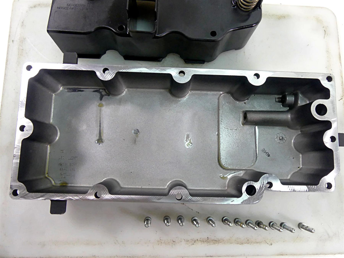 2008 Harley Touring FLHX Street Glide Transmission Lower Oil Pan 62489-99A {{ shop.shopifyCountryName }} - Mototech271