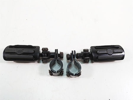 2009 Harley Softail FLSTSB Cross Bones Aftermarket Black Highway Peg Set {{ shop.shopifyCountryName }} - Mototech271
