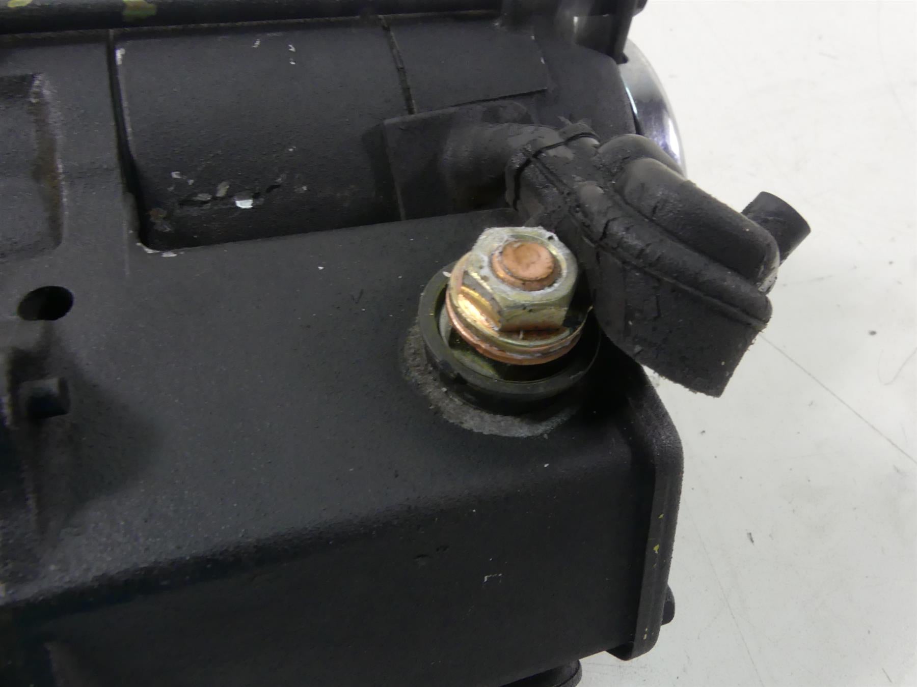 2004 Harley Softail FLSTFI Fat Boy Engine Starter Motor + Chrome Cover 31612-09 {{ shop.shopifyCountryName }} - Mototech271