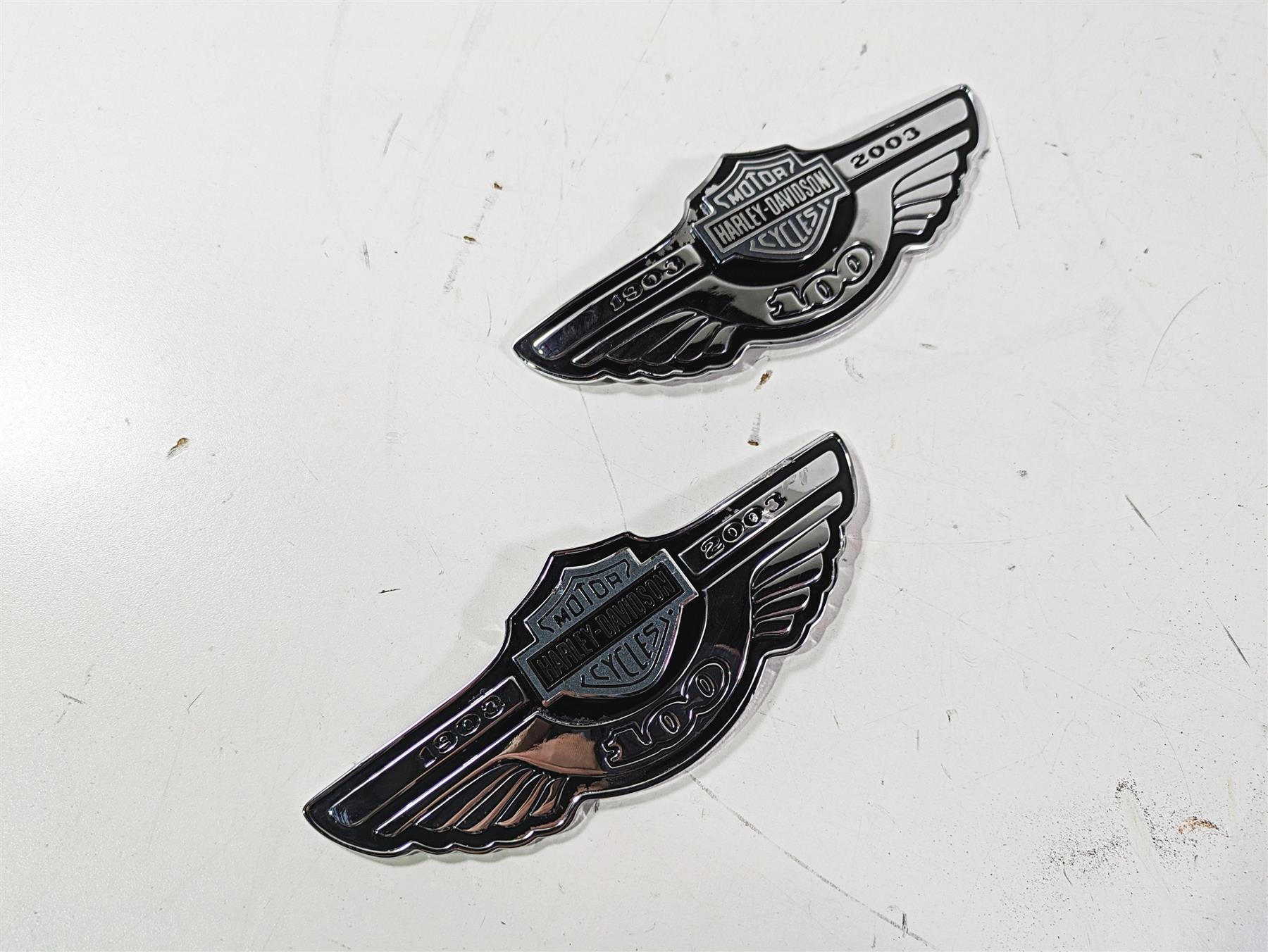 2003 Harley Dyna FXDL Low Rider 100TH Tank Emblems Badges 62230
