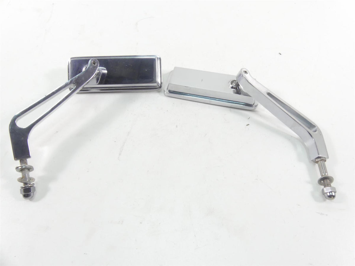 1999 Harley FXSTS Softail Springer Chrome Rectangle Rear View Mirror Billet Set {{ shop.shopifyCountryName }} - Mototech271