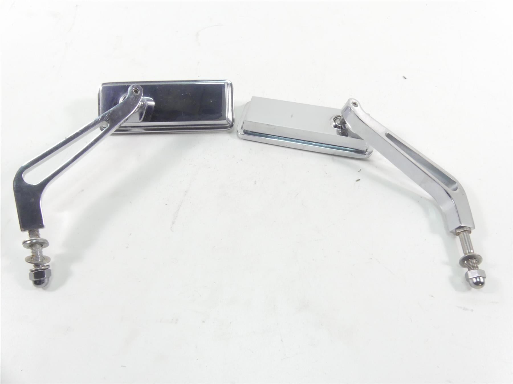 1999 Harley FXSTS Softail Springer Chrome Rectangle Rear View Mirror Billet Set {{ shop.shopifyCountryName }} - Mototech271