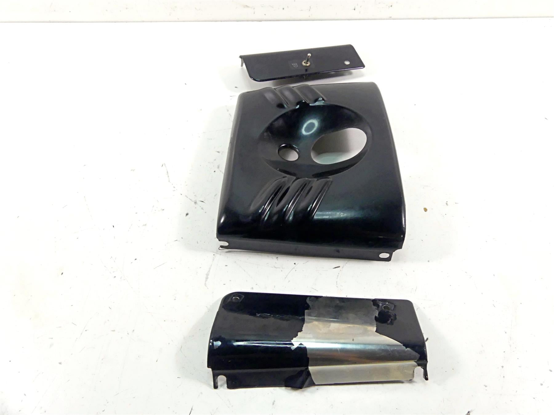 2013 Harley Softail FLSTFB Fat Boy Lo Headlight Fork Cover Panel Set 67987-10BHP {{ shop.shopifyCountryName }} - Mototech271