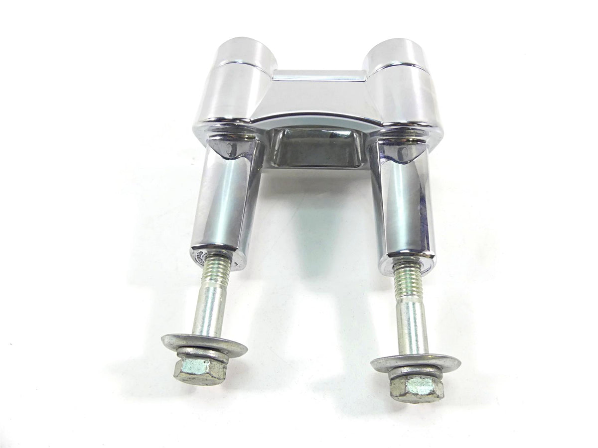 2010 Harley FXDF Dyna Fat Bob Chrome Handlebar Riser Holder Clamps 55858-08 {{ shop.shopifyCountryName }} - Mototech271