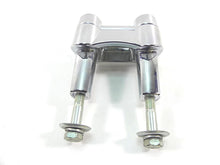 Load image into Gallery viewer, 2010 Harley FXDF Dyna Fat Bob Chrome Handlebar Riser Holder Clamps 55858-08

