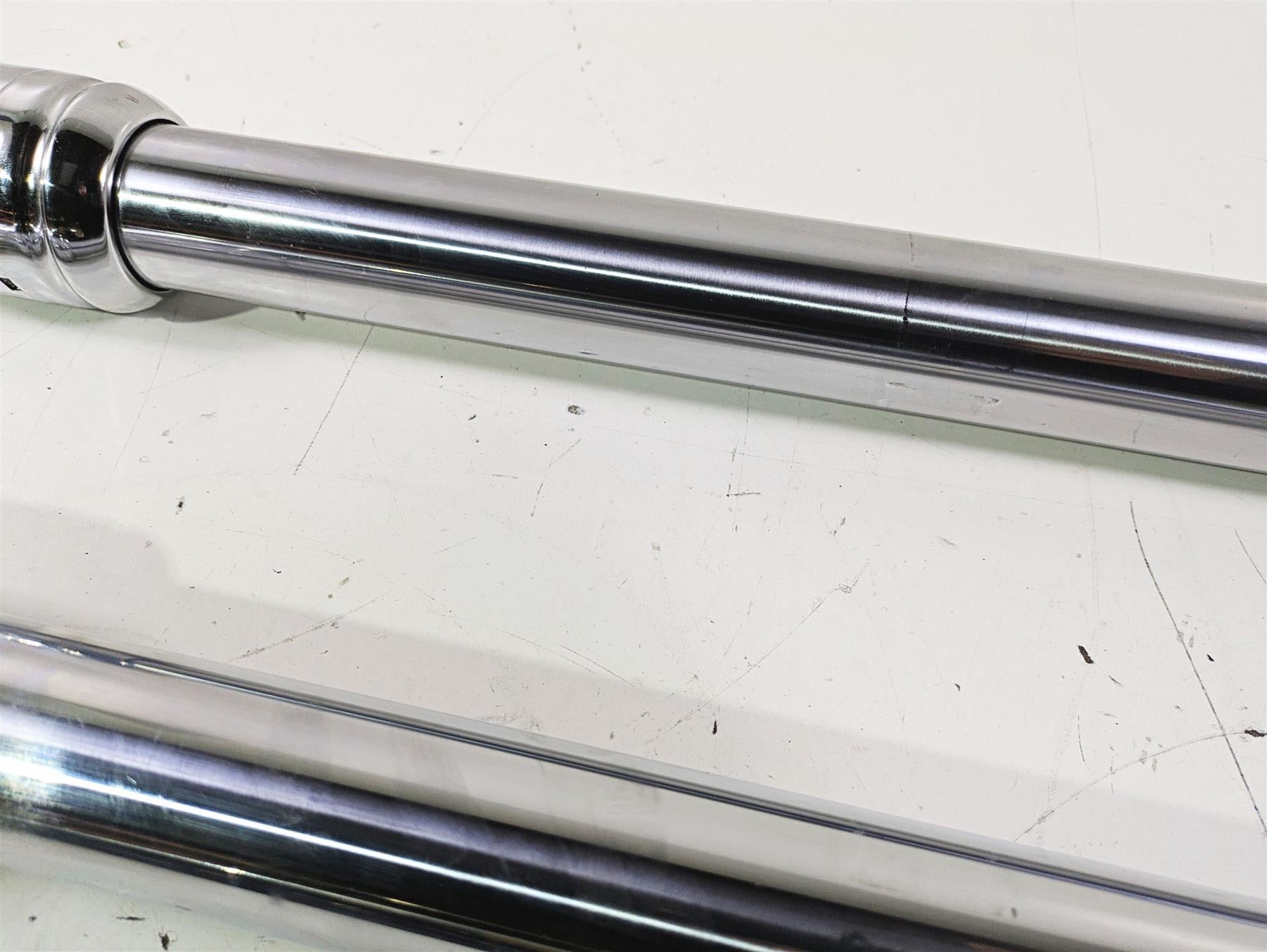 2007 Harley FXDWG Dyna Wide Glide Straight Chrome Front Fork Leg Set 47288-06A {{ shop.shopifyCountryName }} - Mototech271