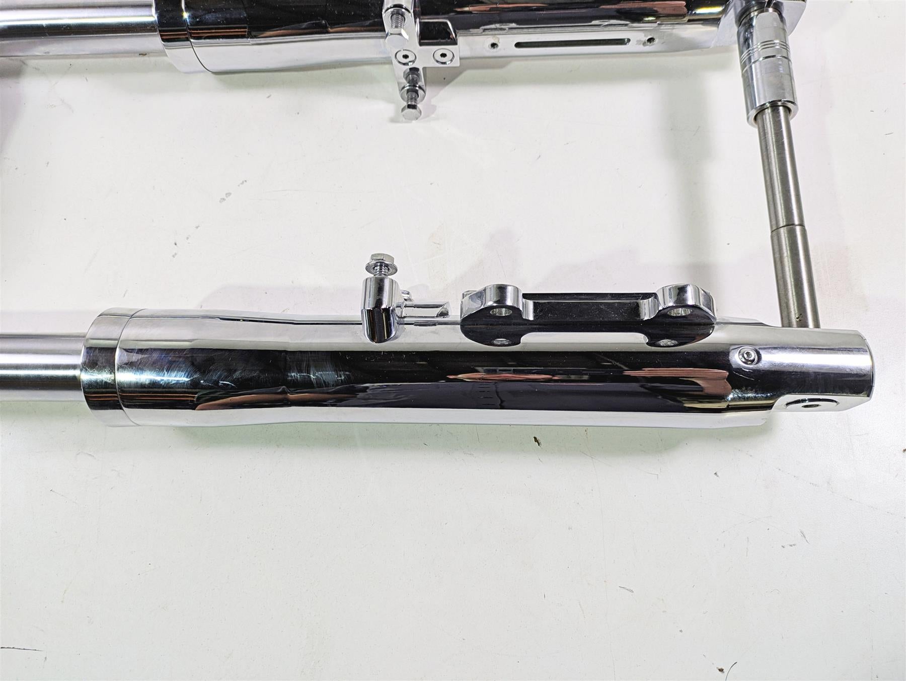 2008 Ultima Motorcycles Fat Bastard Straight Front End Forks Triple Tree Chrome {{ shop.shopifyCountryName }} - Mototech271
