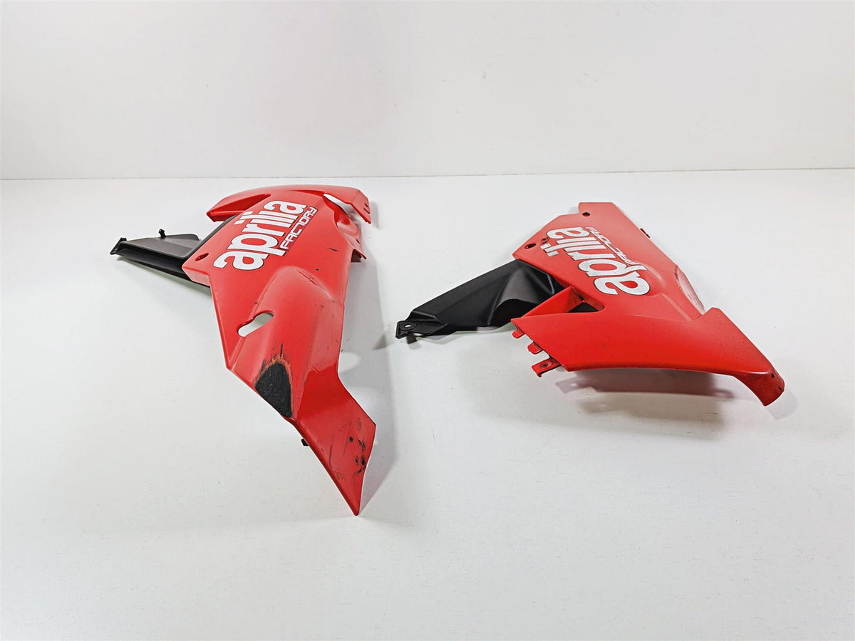 2014 Aprilia RSV4 RR Factory Left Right Lower Belly Fairing Cover Set 858826 {{ shop.shopifyCountryName }} - Mototech271