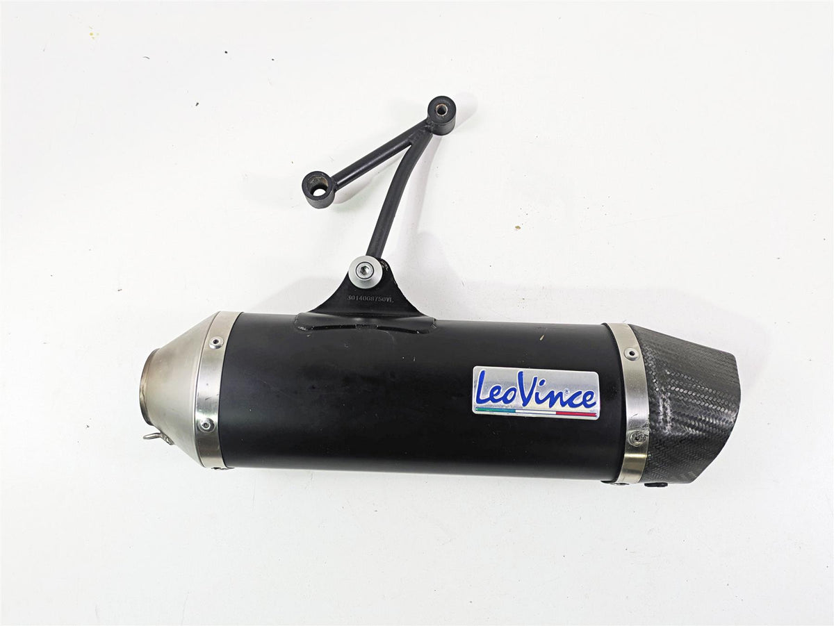 Inlet 54mm 17.5" Long Left Leo Vince Universal Exhaust Pipe Muffler Silencer Can {{ shop.shopifyCountryName }} - Mototech271