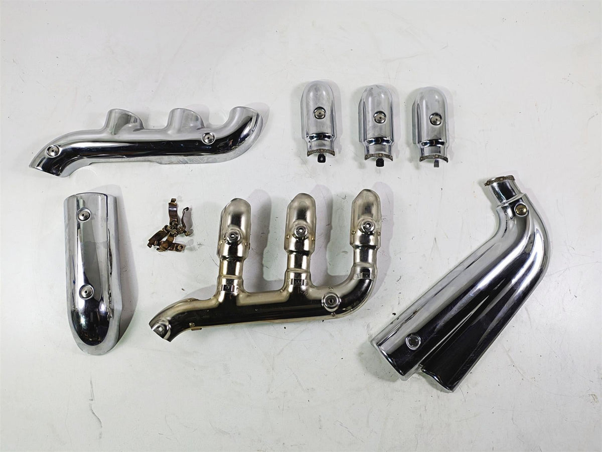 2006 Triumph Rocket 3 Exhaust Chrome Heat Shield Cover Set T2208512 {{ shop.shopifyCountryName }} - Mototech271
