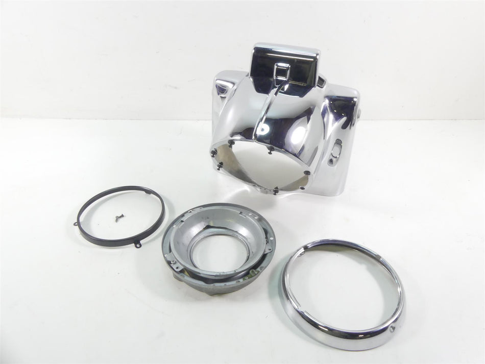 2001 Harley Touring FLHRCI Road King Nacelle Chrome Headlight Cover Set 67674-94 {{ shop.shopifyCountryName }} - Mototech271