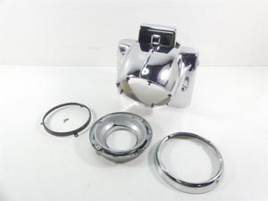 2001 Harley Touring FLHRCI Road King Nacelle Chrome Headlight Cover Set 67674-94 | Mototech271