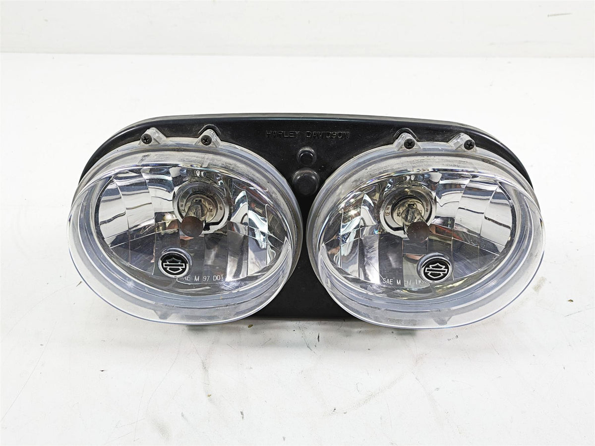 2011 Harley Touring FLTRU Road Glide Dual Headlight Head Lamp Set -Read 67775-10 {{ shop.shopifyCountryName }} - Mototech271