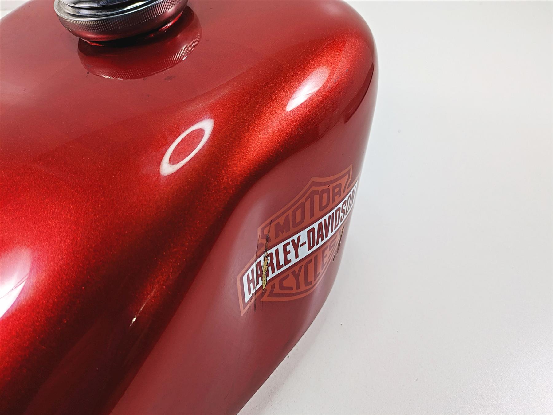 1986 Harley Sportster XLH 883 Fuel Gas Petrol Tank Candy Red - Read 61023-83D {{ shop.shopifyCountryName }} - Mototech271