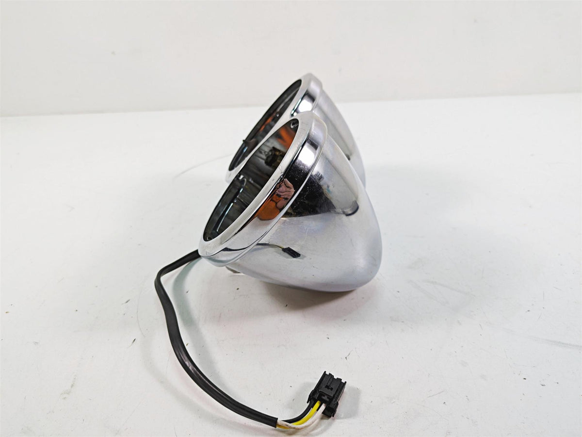 2009 Harley Dyna FXDFSE CVO Fat Bob Headlight Head Light Housing +Bulbs 69798-08 {{ shop.shopifyCountryName }} - Mototech271