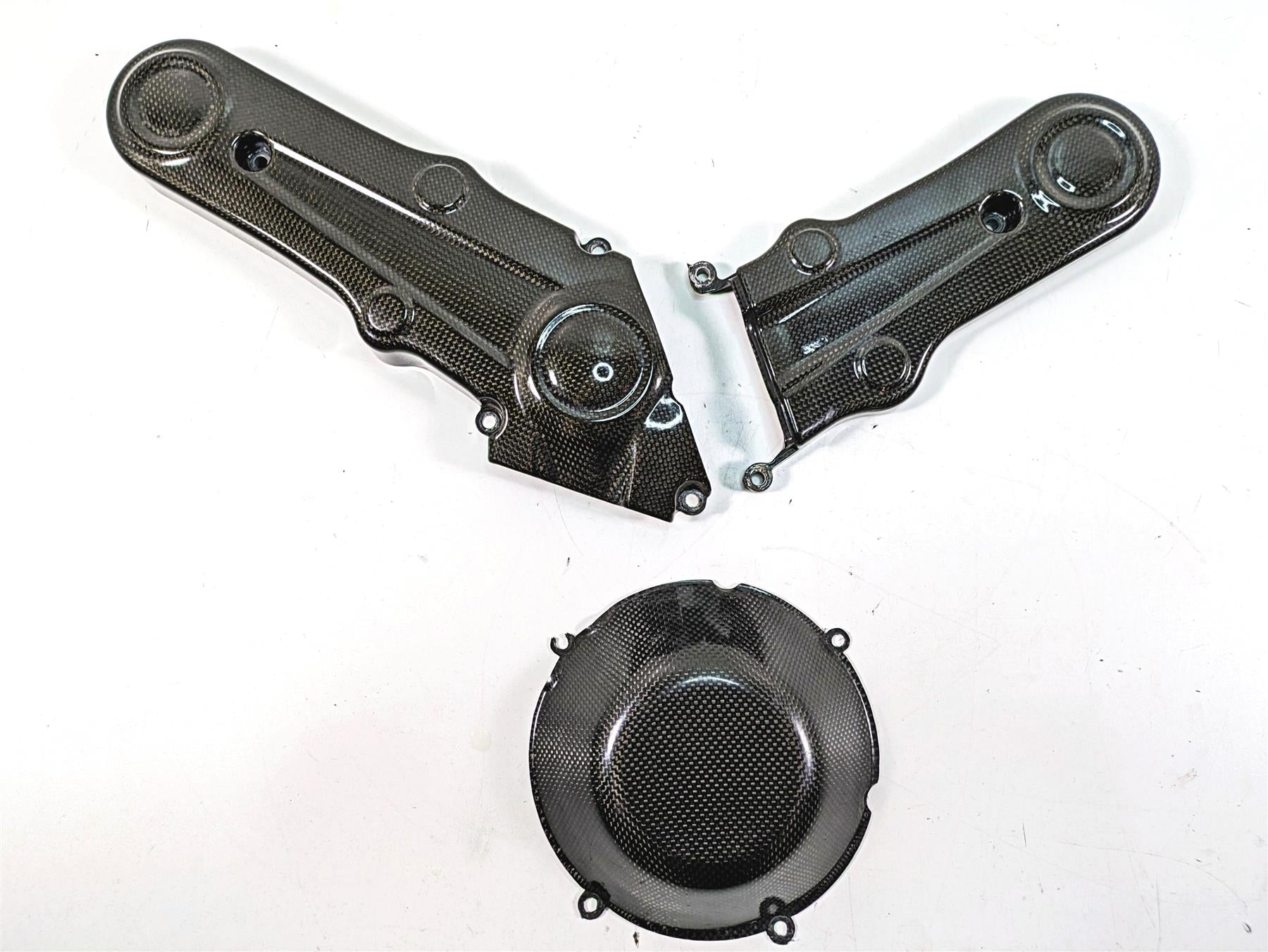 2011 Ducati Hypermotard 1100 Evo SP Carbon Timing Belt Clutch Covers 24511031A | Mototech271