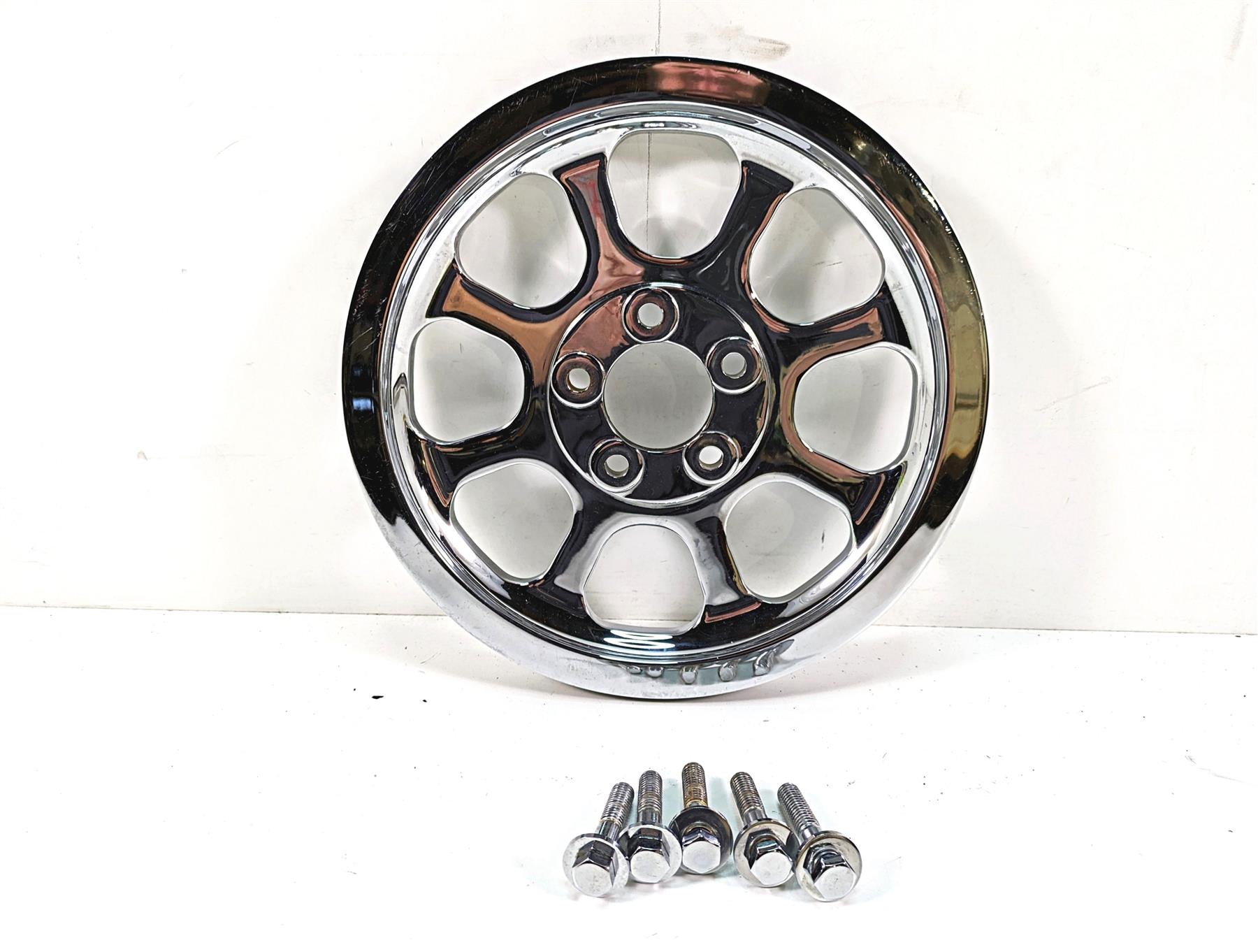 2006 Harley Softail FXSTSI Springer Chrome 20mm Belt Pulley 70T 40617-06 {{ shop.shopifyCountryName }} - Mototech271