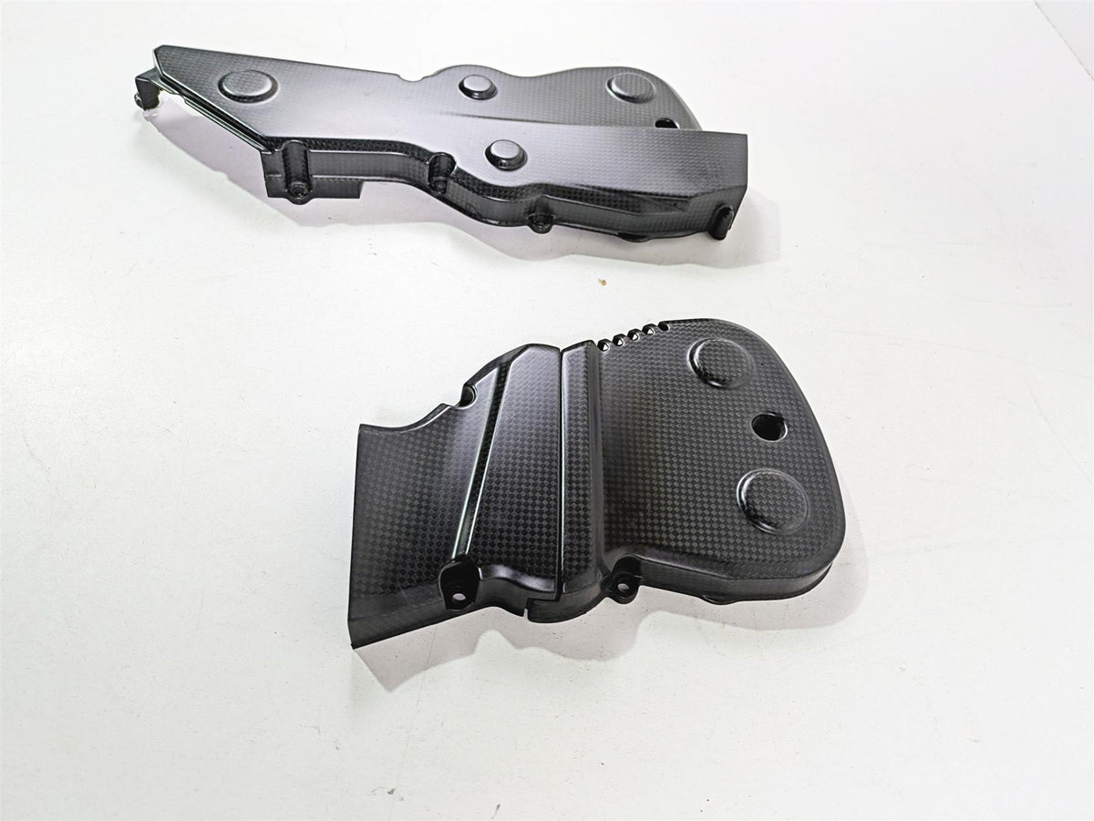 2013 Ducati Hypermotard 821 SP Carbon Fiber Timing Belt Cover Set 24511401A {{ shop.shopifyCountryName }} - Mototech271
