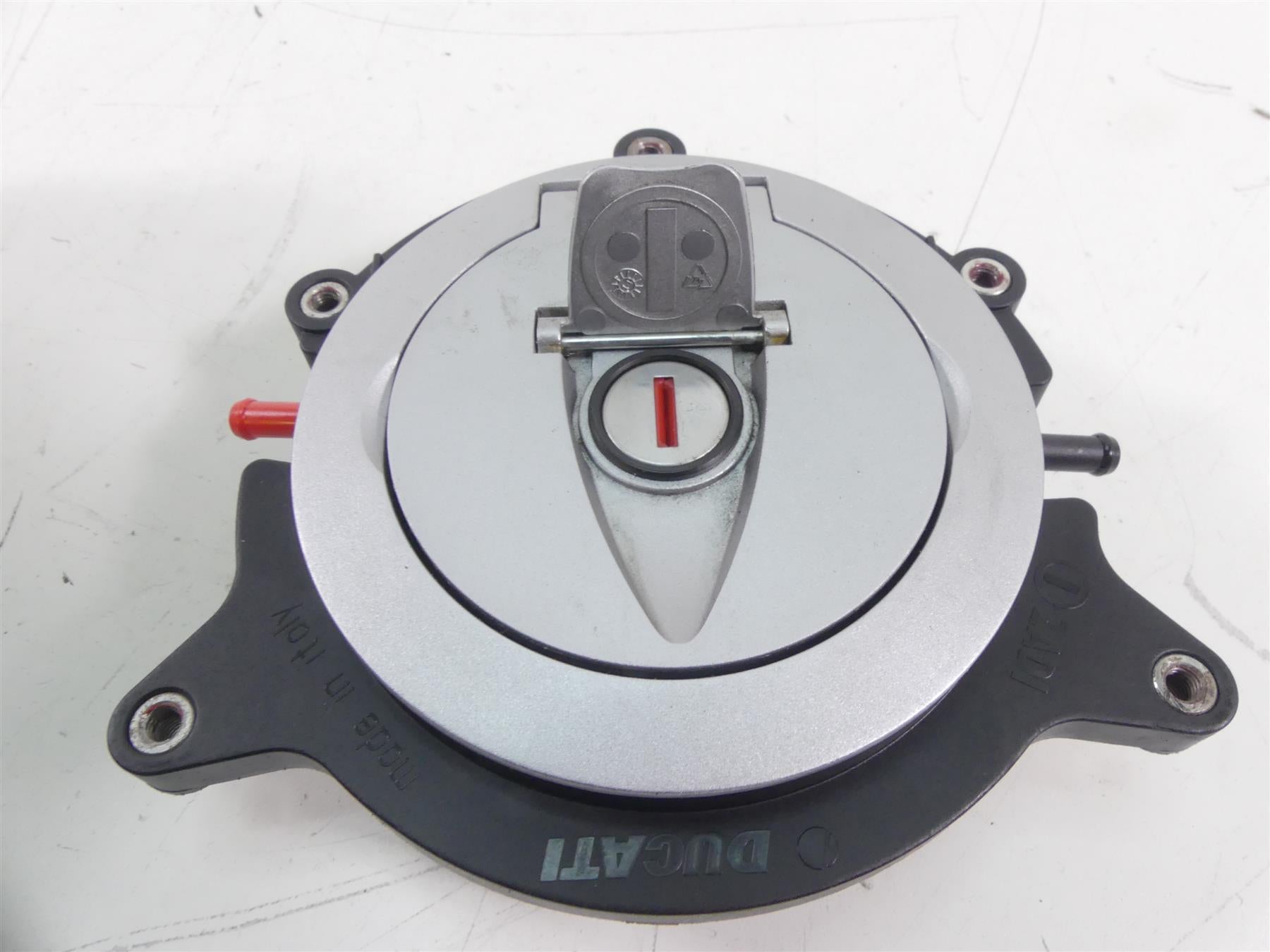 2015 Ducati Diavel Carbon Red Hands Free Ignition Switch Key Cap Set 59821232A {{ shop.shopifyCountryName }} - Mototech271