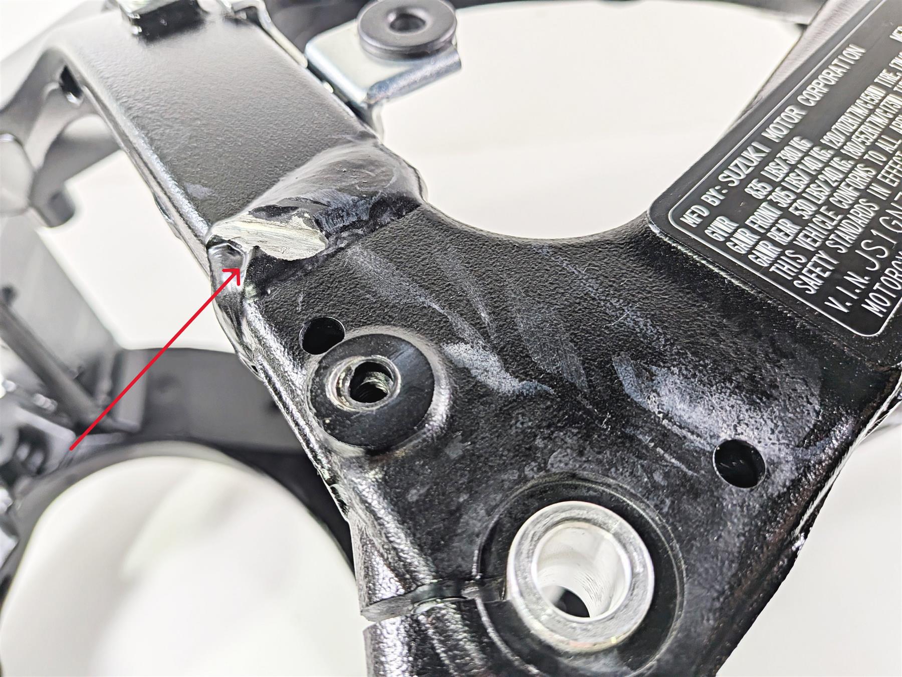 2024 Suzuki GSXR600 Straight Main Frame Chassis With Texas Salvage Title - 41100-15J00-YAP {{ shop.shopifyCountryName }} - Mototech271