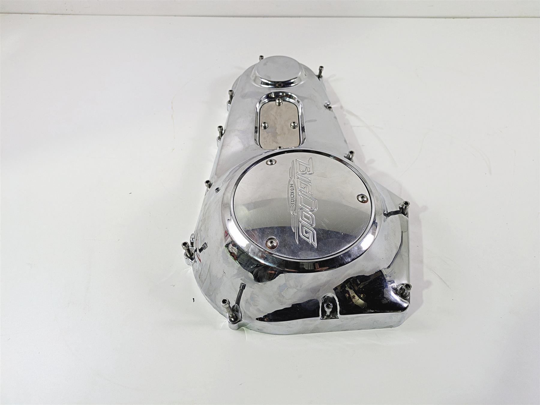 2002 Big Dog Pitbull Chrome Outer Primary Drive Clutch & Derby Cover {{ shop.shopifyCountryName }} - Mototech271