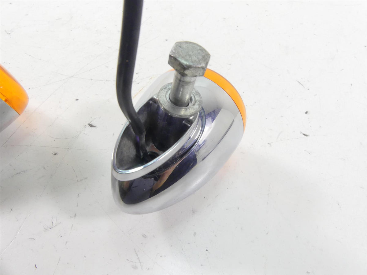 2009 Harley FXDF Dyna Fat Bob Rear Chrome Blinker Turn Signal Set 68977-00 {{ shop.shopifyCountryName }} - Mototech271