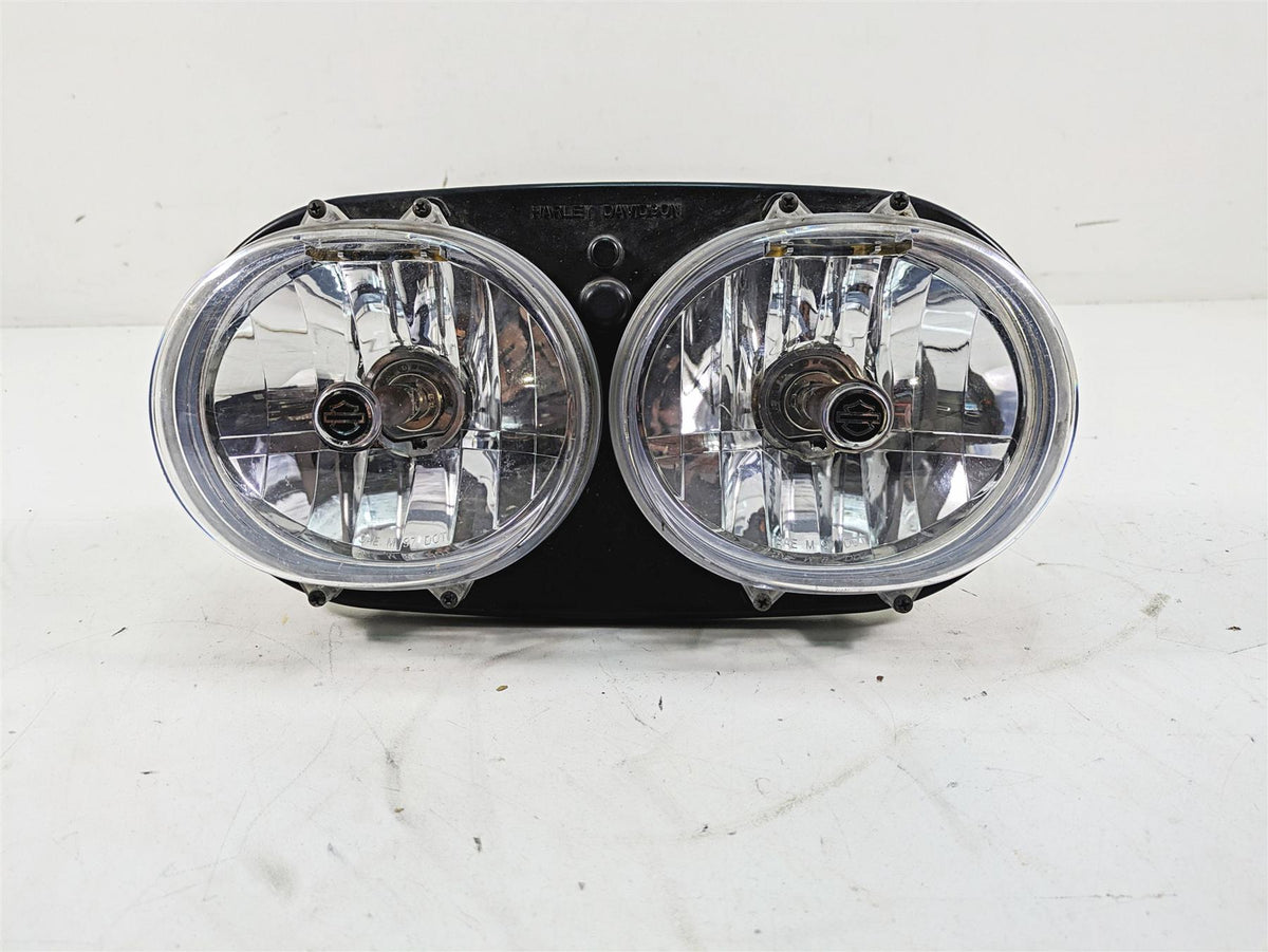 2011 Harley Touring FLTRU Road Glide Dual Headlight Head Lamp Set -Read 67775-10 {{ shop.shopifyCountryName }} - Mototech271