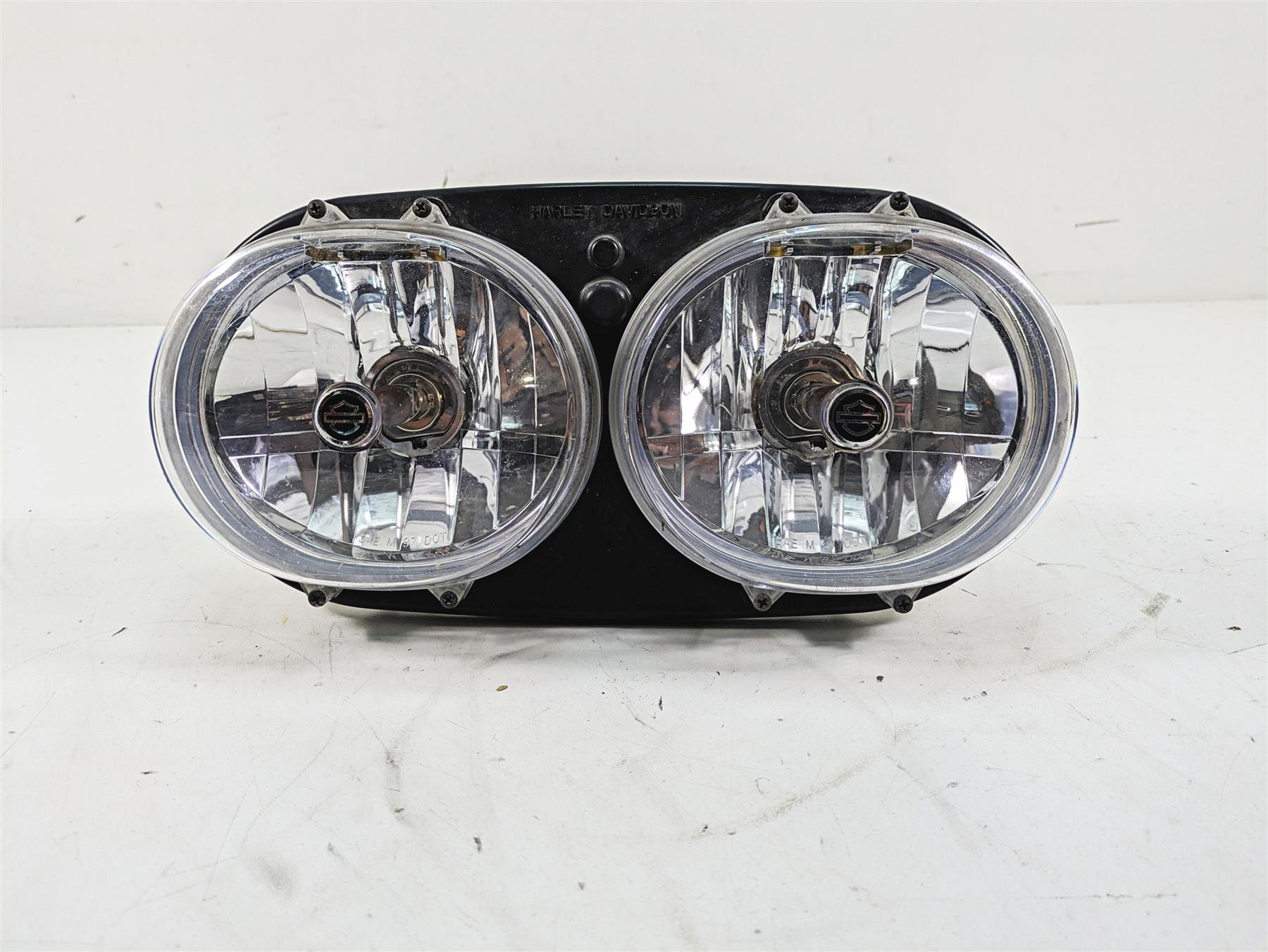 2011 Harley Touring FLTRU Road Glide Dual Headlight Head Lamp Set -Read 67775-10 {{ shop.shopifyCountryName }} - Mototech271