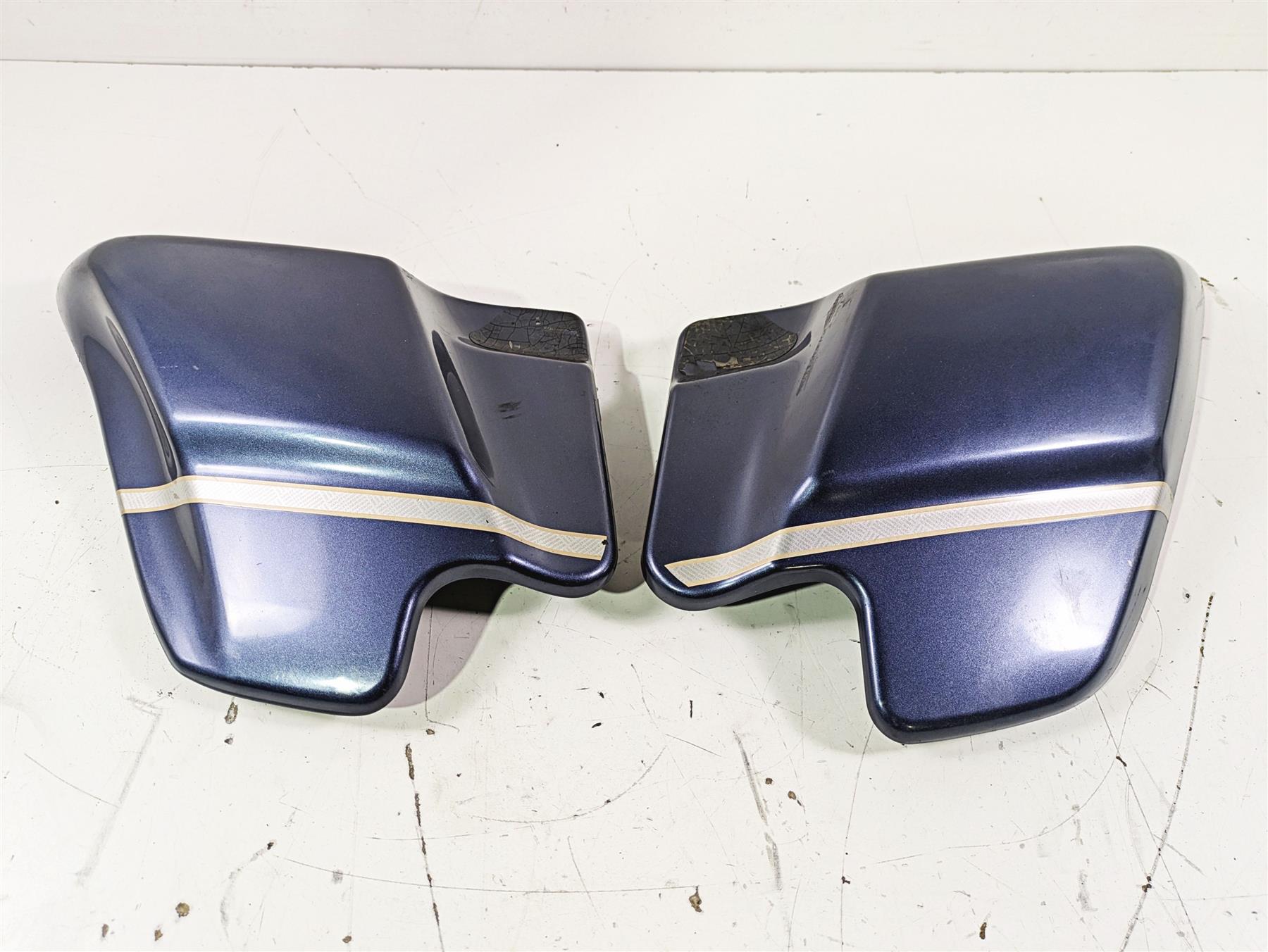 2003 Harley Touring FLHTCUI E-Glide 100th Side Cover Gunmetal Pearl Set 66250-97 {{ shop.shopifyCountryName }} - Mototech271