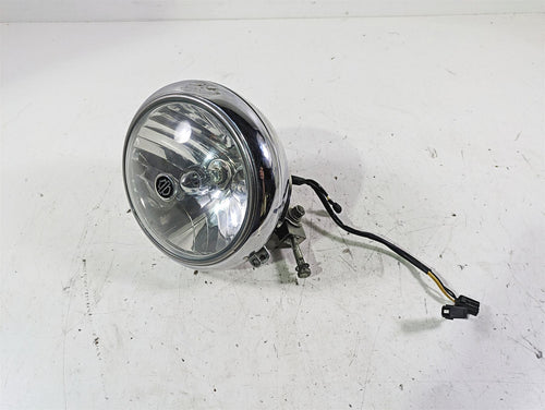 2005 Harley Softail FLSTFSE CVO Fat Boy Headlight Lamp & Bracket -Read 67903-00A | Mototech271